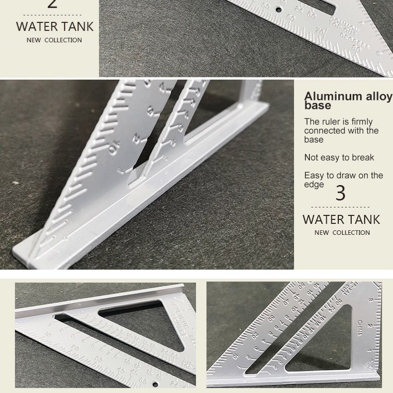 Triangle Square Ruler Measurement Tool Aluminum Alloy Speed Temu 6886