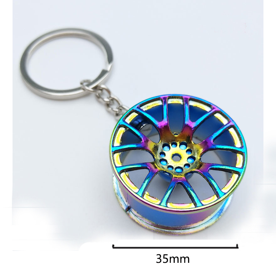 Alloy Tire Styling Luxury Wheel Hub Key Chain Car Key Ring Auto