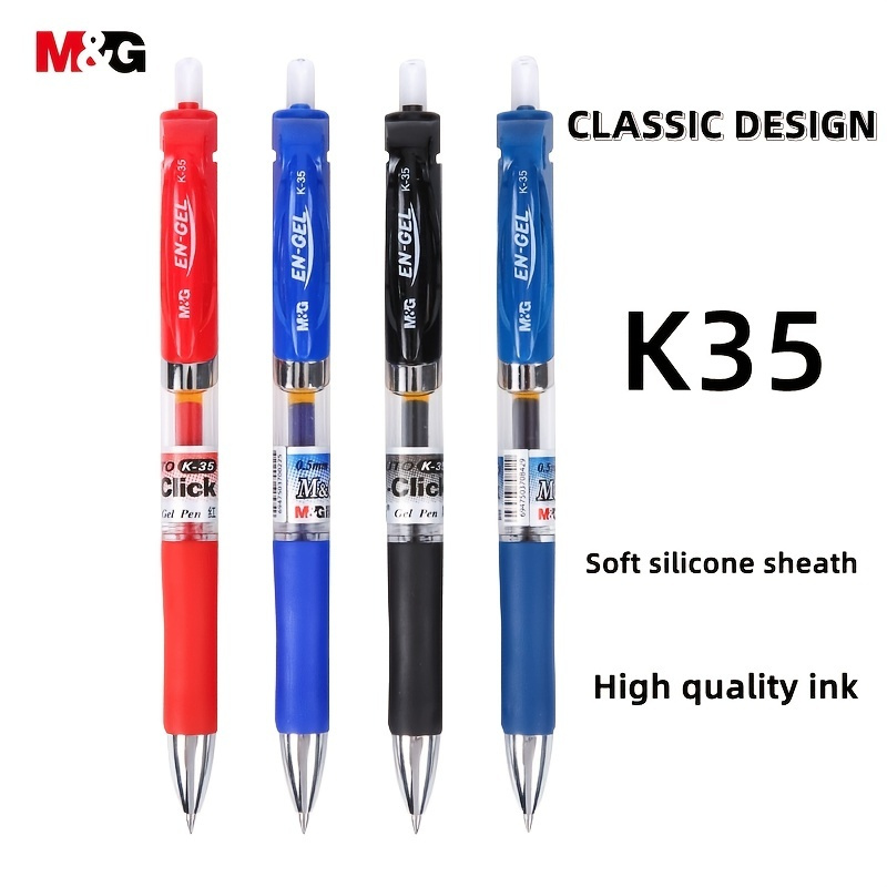 M g Black/red/blue Retractable Gel Pen Student Signature Pen - Temu