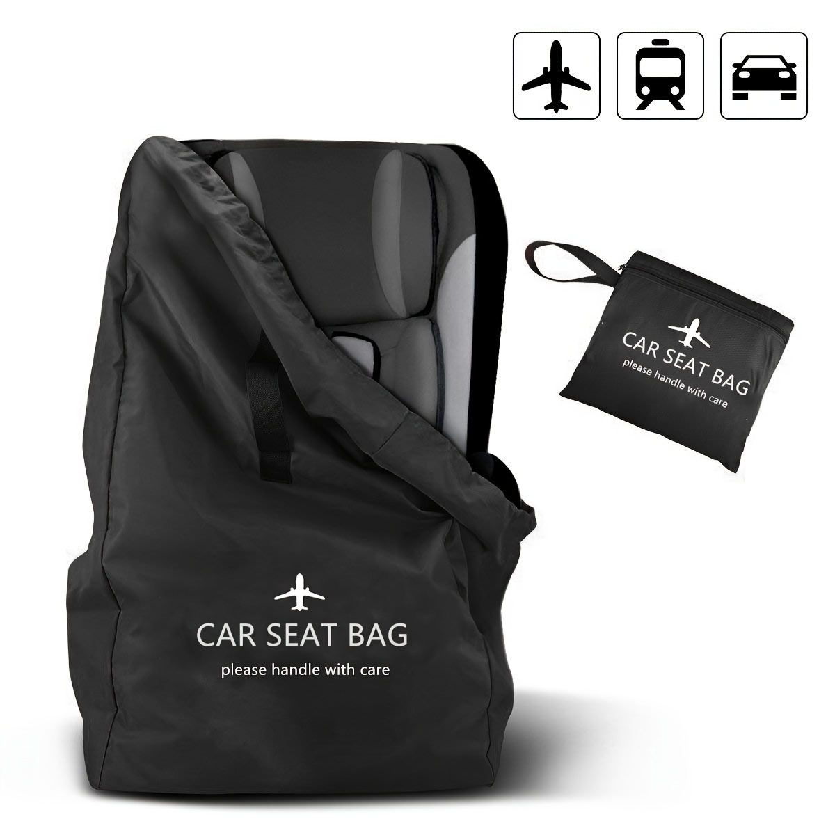 1pc Foldable Car Seat Bag For Air Travel Travel Bag Backpack For Universal  Baby Car Seat Bag Cover For Airplane, Shop On Temu And start Saving