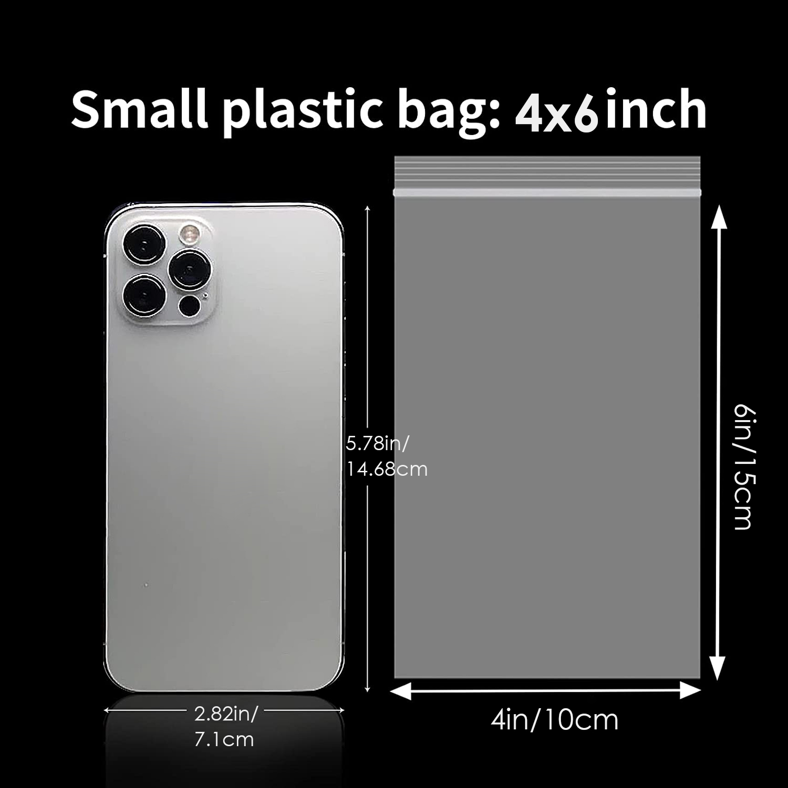 Clear Resealable Zip Plastic Bags, 2 Mil Thick Transparent Poly