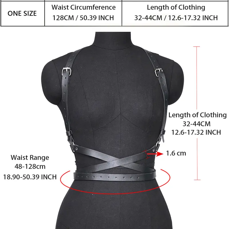 Pu Leather Chest Harness Belt Woman Body Harness Fashion - Temu United ...