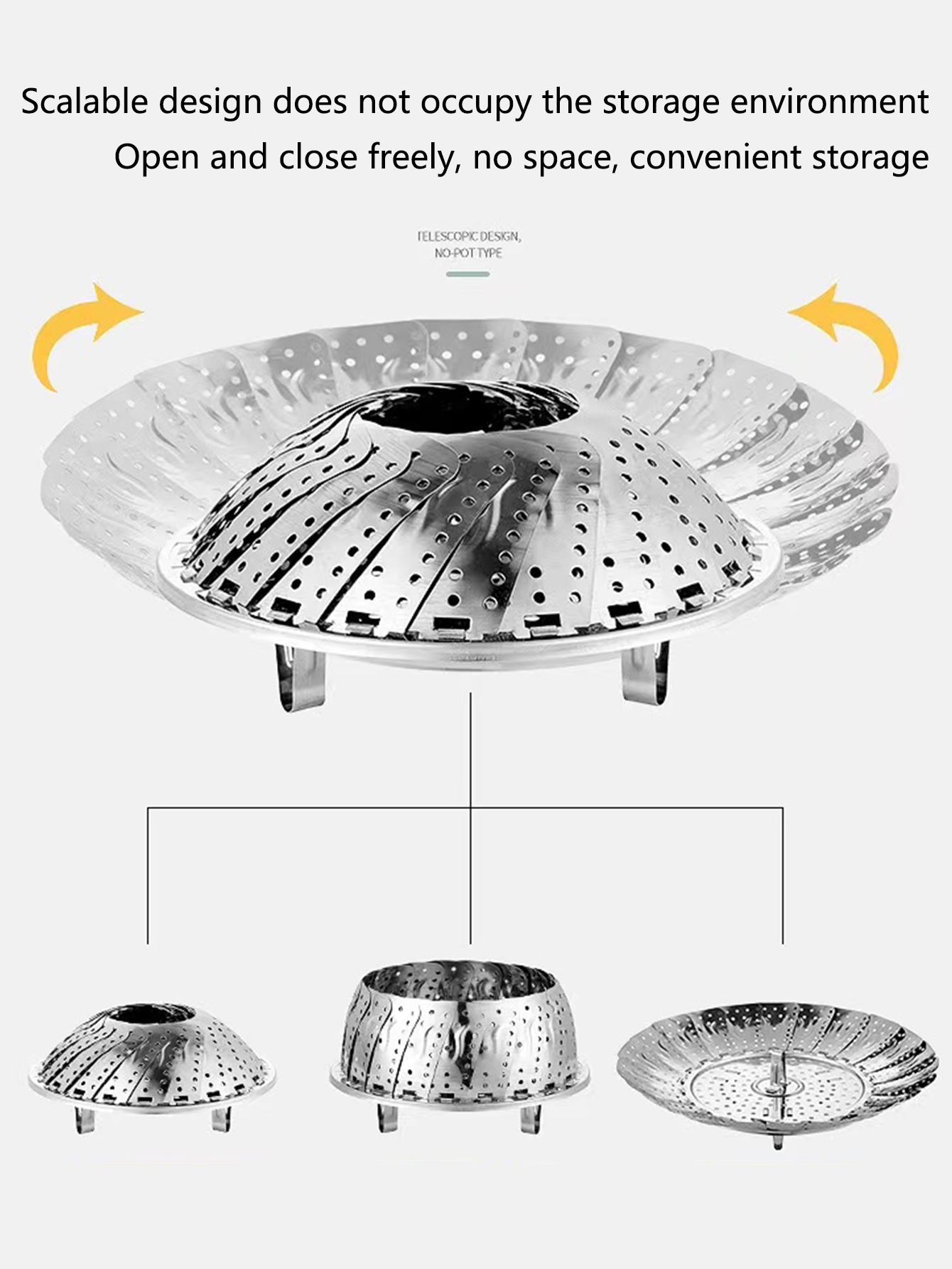 Multifunctional Stainless Steel Steamer Basket Telescopic - Temu