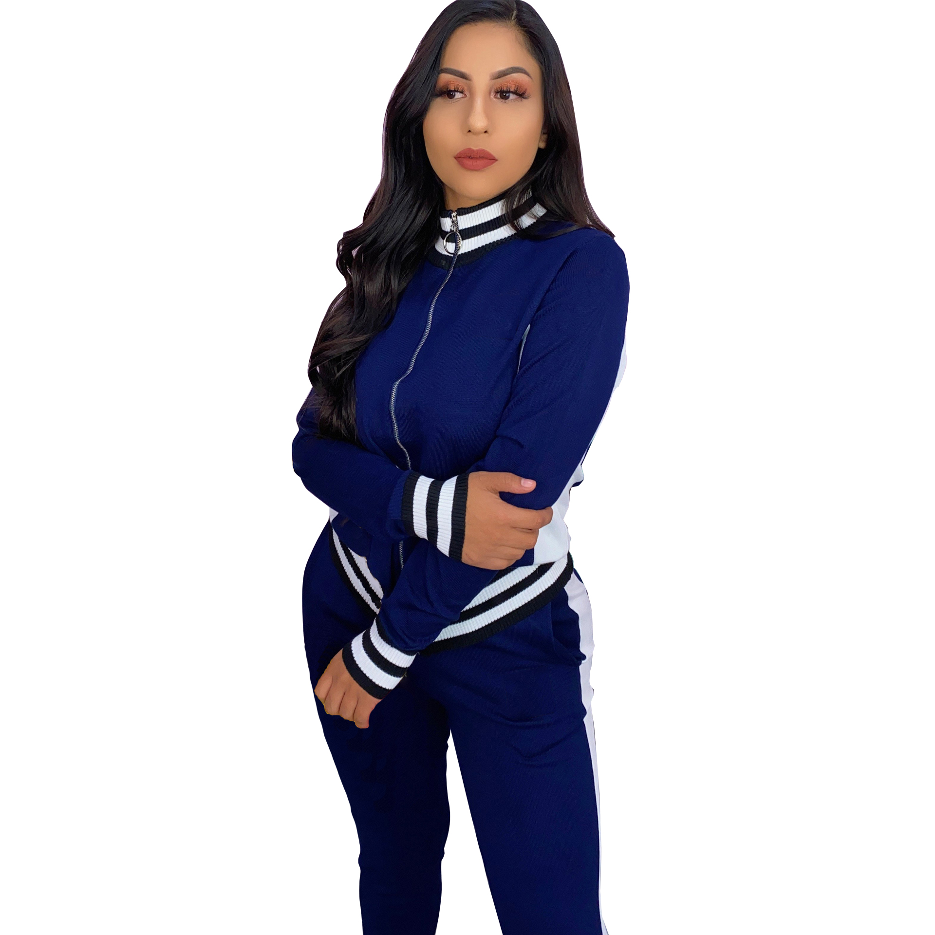 Zelos Jacket Womens XL Blue Long Sleeve Mock Neck Full Zip Athleisure  Running 