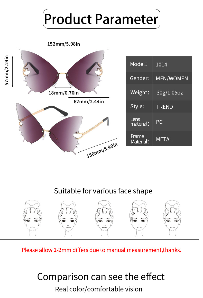  AMFG Gafas de sol de mariposa para mujer, con marco grande, para  conducción en la playa, para exteriores, protección solar para el  parabrisas (color E, tamaño: M) : Todo lo demás