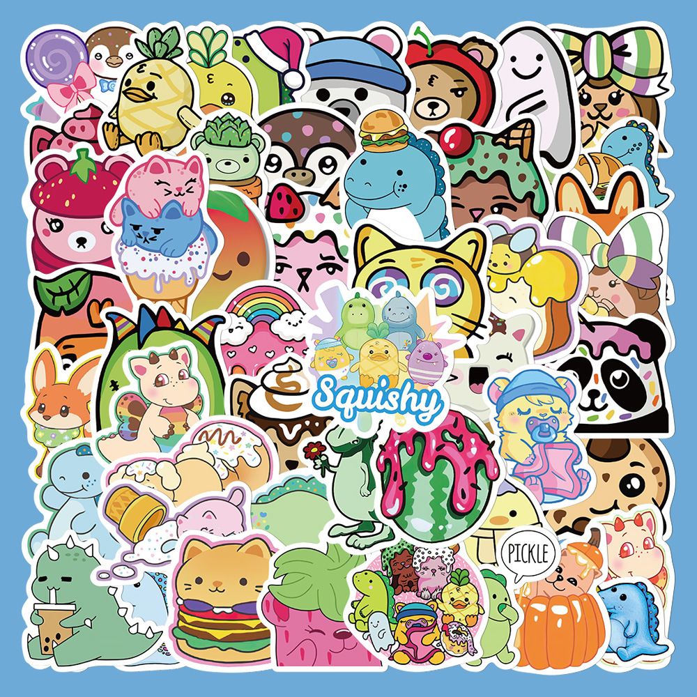 50pcs Funny Cute Little Animal Doodles Waterproof Stickers Diy Creative  Toys - Office Products - Temu
