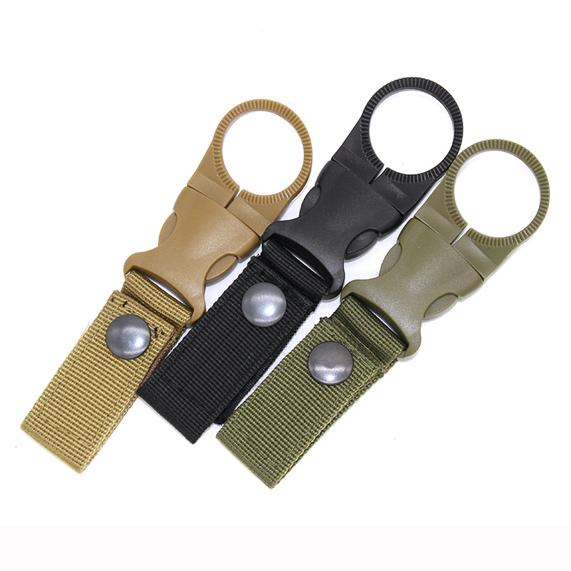 1 Water Bottle Holder Hook Belt Clip Aluminum Carabiner Camping