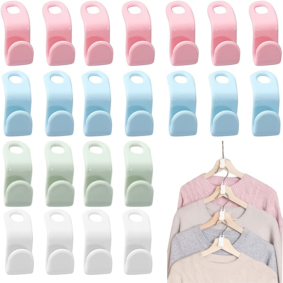 

Maximize Your Closet Space With 40pcs Heavy Duty Cascading Hanger Extender Hooks - 4 Colors Available! For Clothing Stores