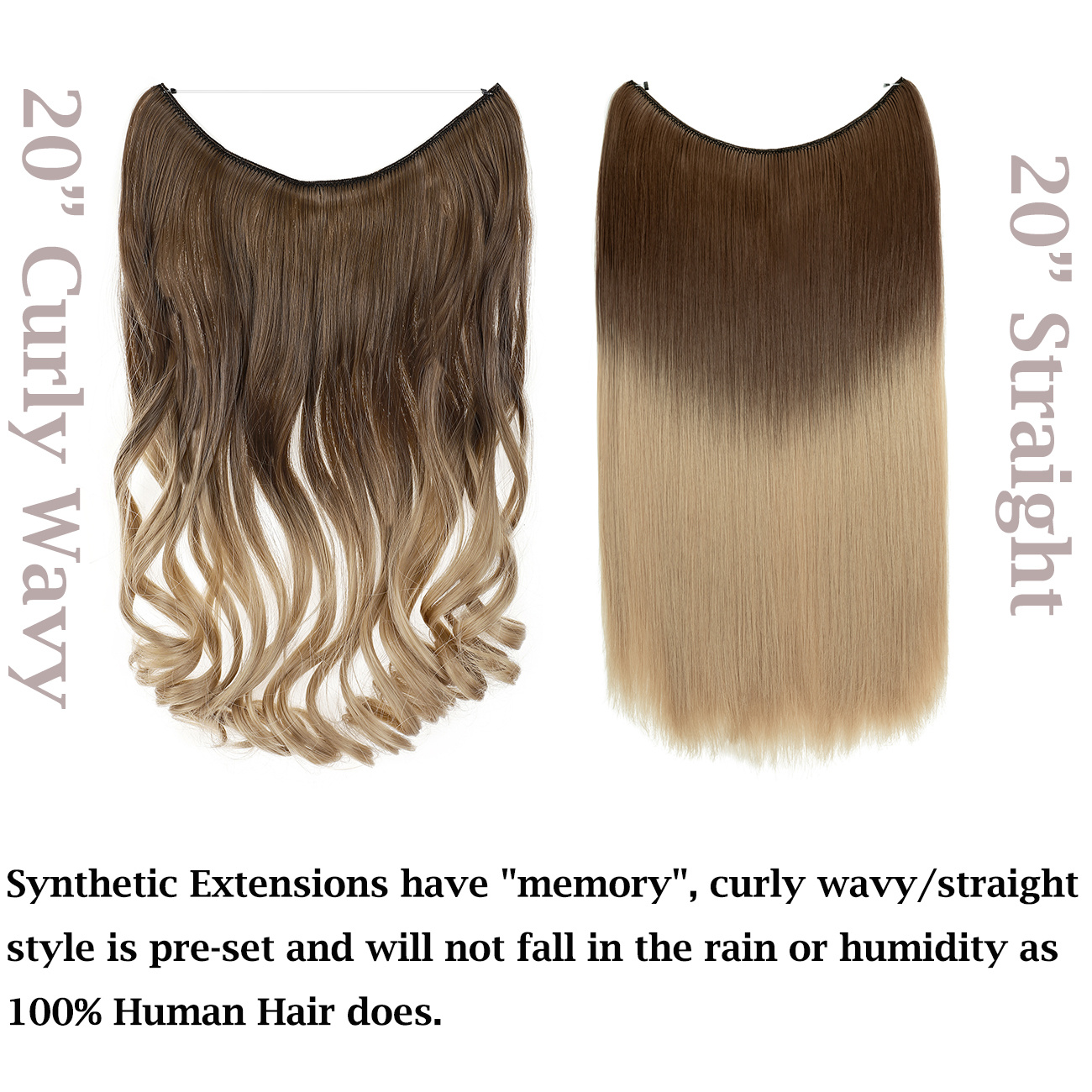 Halo Hair Extensions Adjustable Headband Invisible Wire Hair Temu