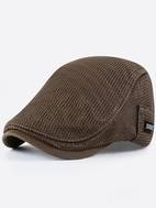 breathable mesh work cap adjustable beret hat for outdoor activities