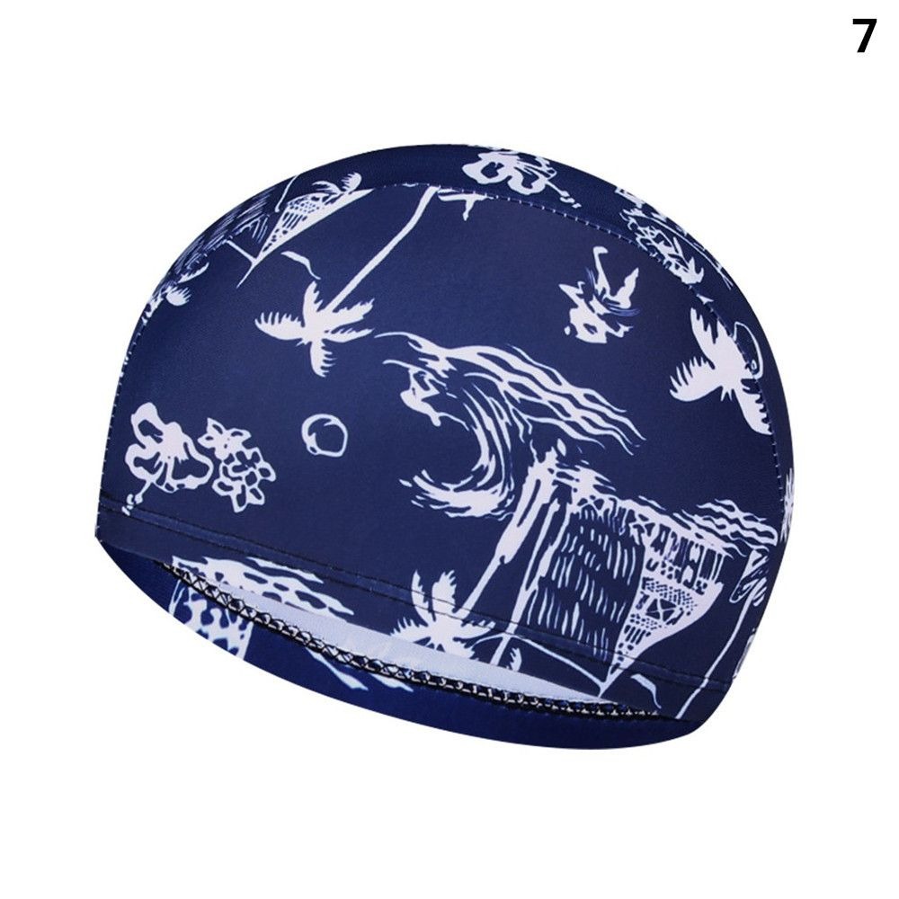 1pc Bonnet de natation en nylon imprimé, bonnet élastique extensible pour  les hommes et les femmes aux cheveux longs, piscine - Temu France