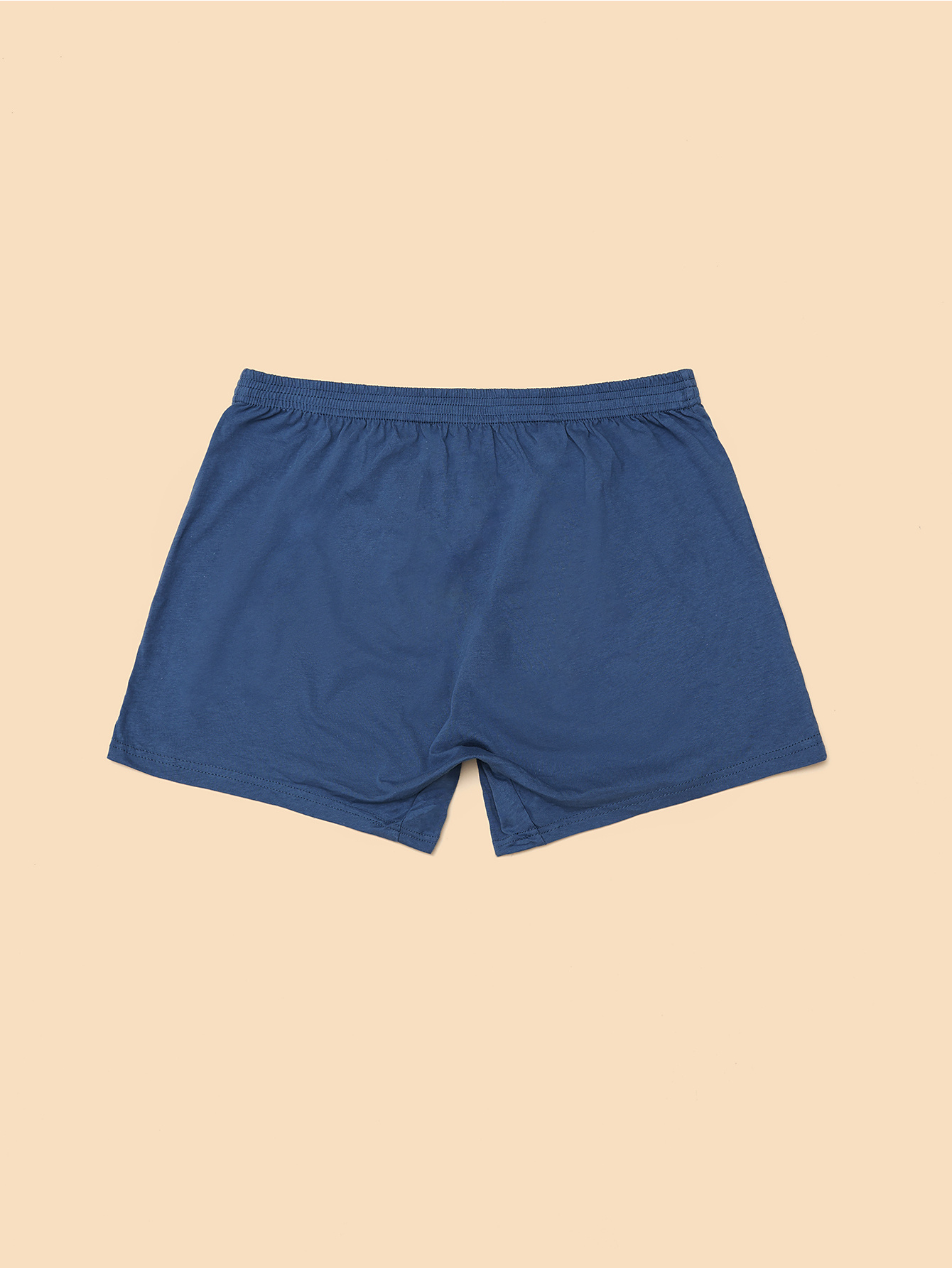 Men's Solid Blue Cotton Boxers Underwear - Temu