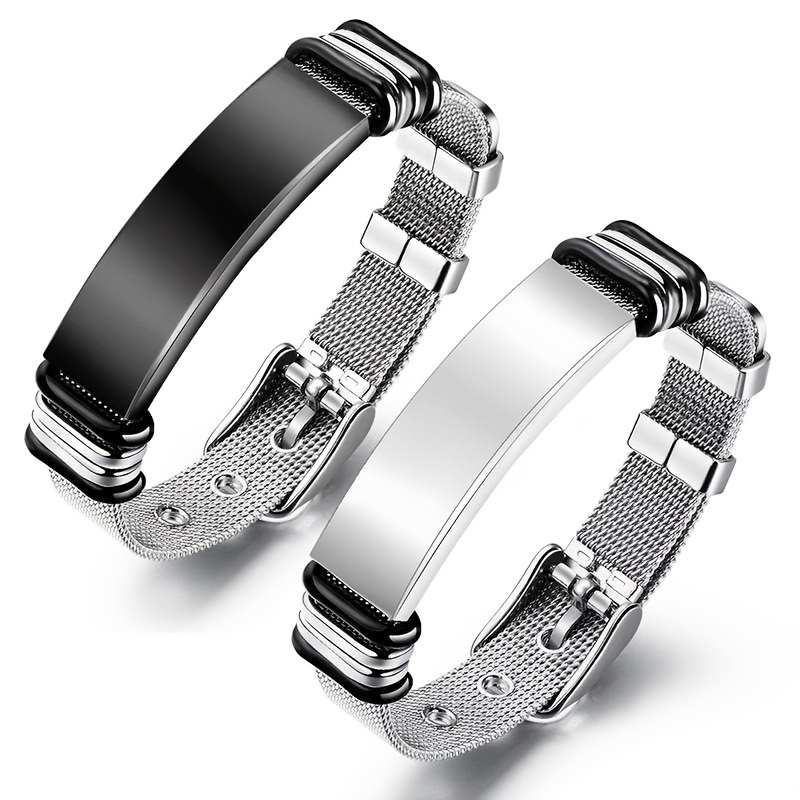 1pc Simple European And American Style 6mm Stainless Steel Roman