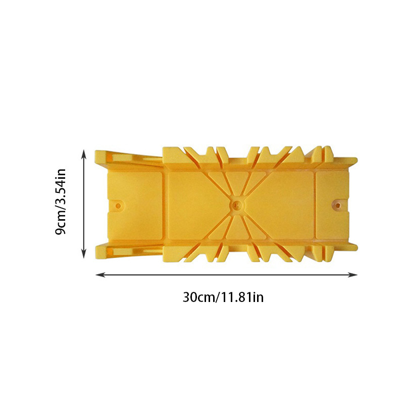 1pc PMMJ Wood Cutting Clamping Miter Saw Box - 22.5/45/90 Degree Angle Precision Guide with Ergonomic Handle & Durable Construction for Professional Woodworking, Carpentry, DIY Projects, Woodworking Tools