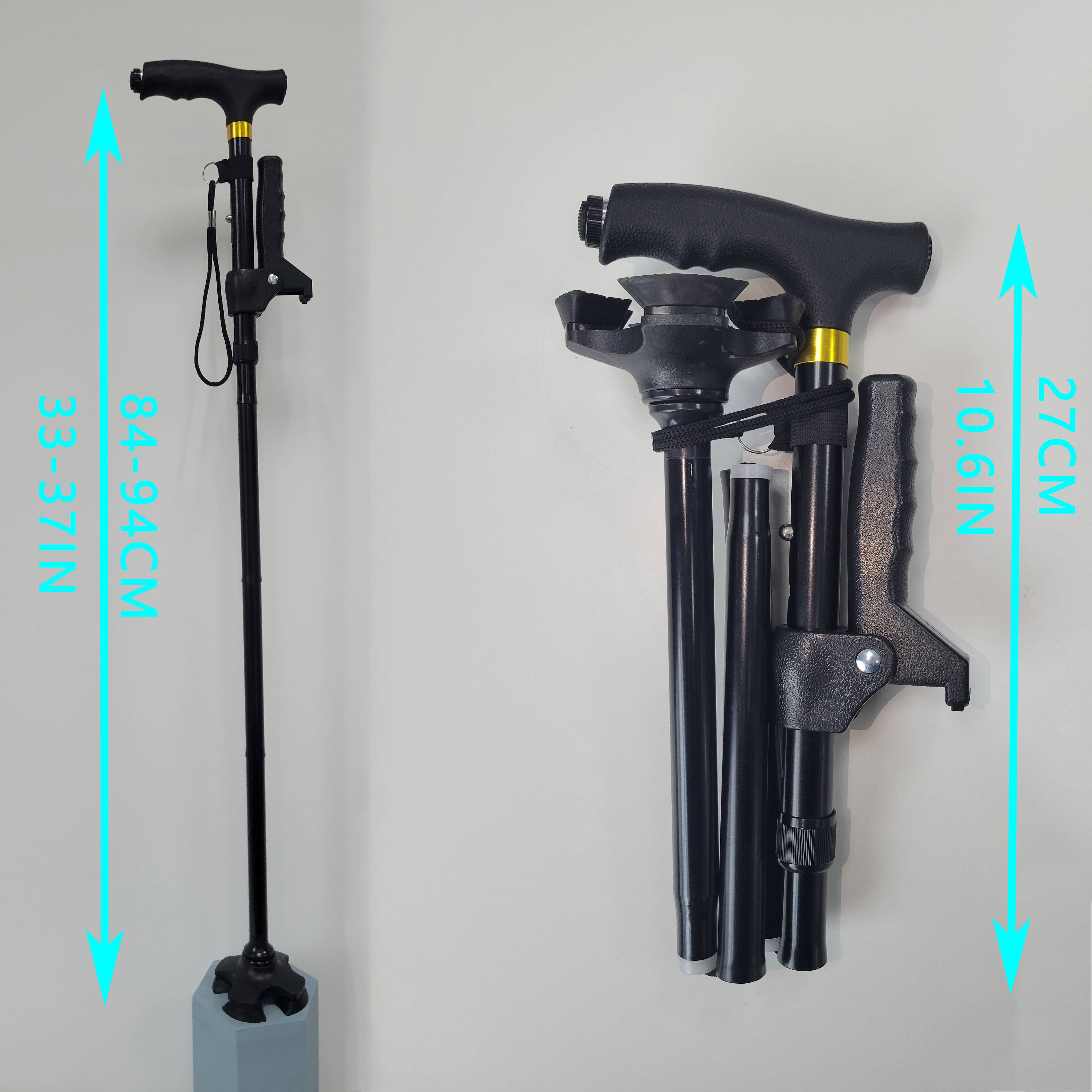 Folding Cane With Led Light Adjustable Canes And Walking Sticks For 