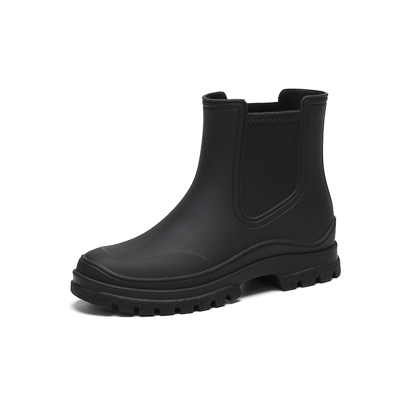 Botas Lluvia Tobillo Color S lido Plataforma Mujer Zapatos Temu