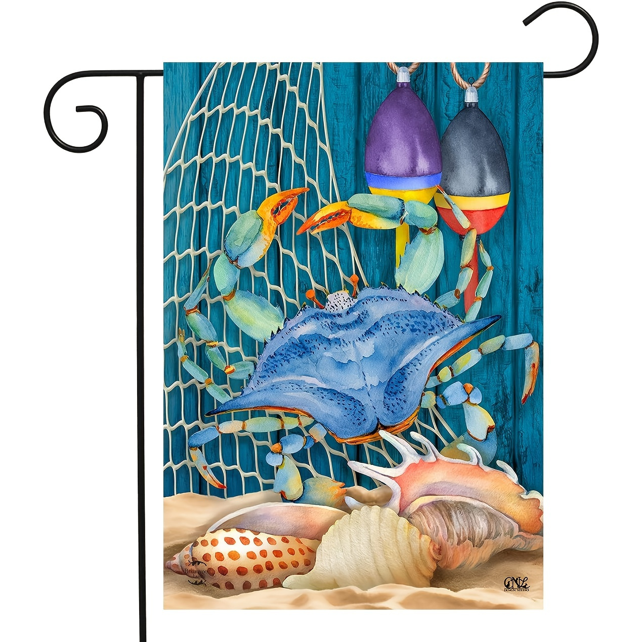 1pc-crab-walk-summer-garden-flag-nautical-crabbing-no-metal-brace-12x18-inch-don-t-miss-these