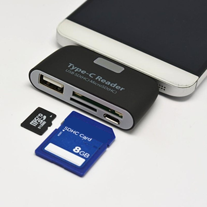 Lector de Tarjetas SD/MicroSD USB C, UHS-I, Compatible con iPhone 15