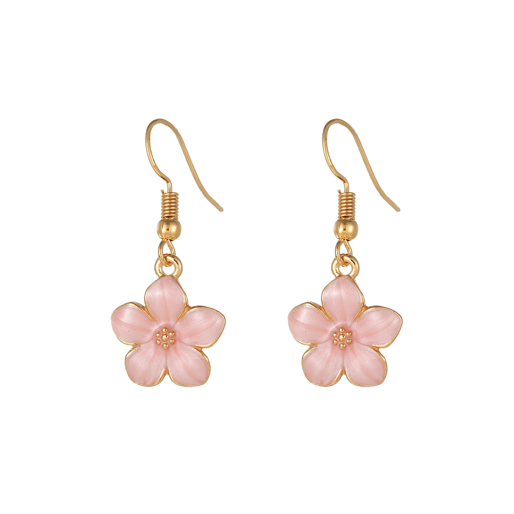 Bee Flower Rhinestones Drop Earrings