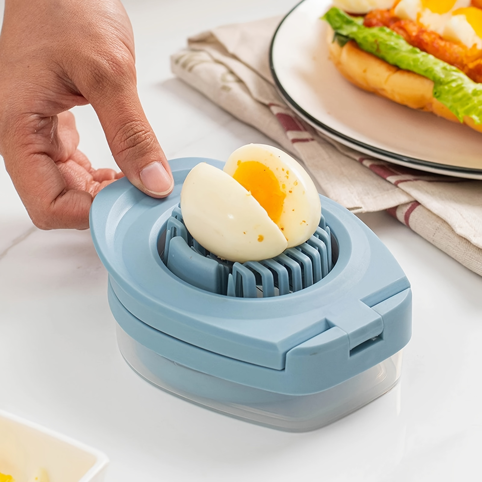 elegantstunning Multifunctional Fancy Egg Cutter, 3-in-1 Kitchen