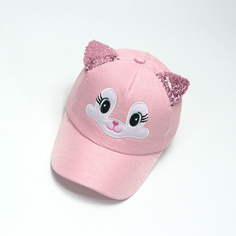 Image of ' Sequin Big Eyes Embroidered Baseball Cap - Breathable, Adjustable Sun Hat For , Birthdays