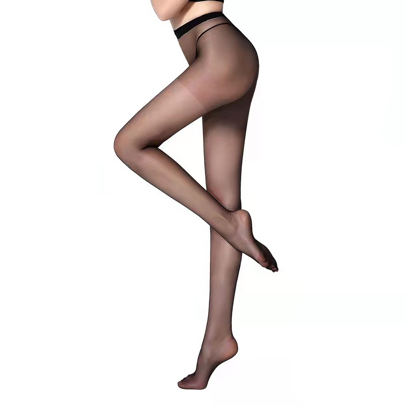 2D Thin Invisible Women's Pantyhose Tights Satin Stockings Hose
