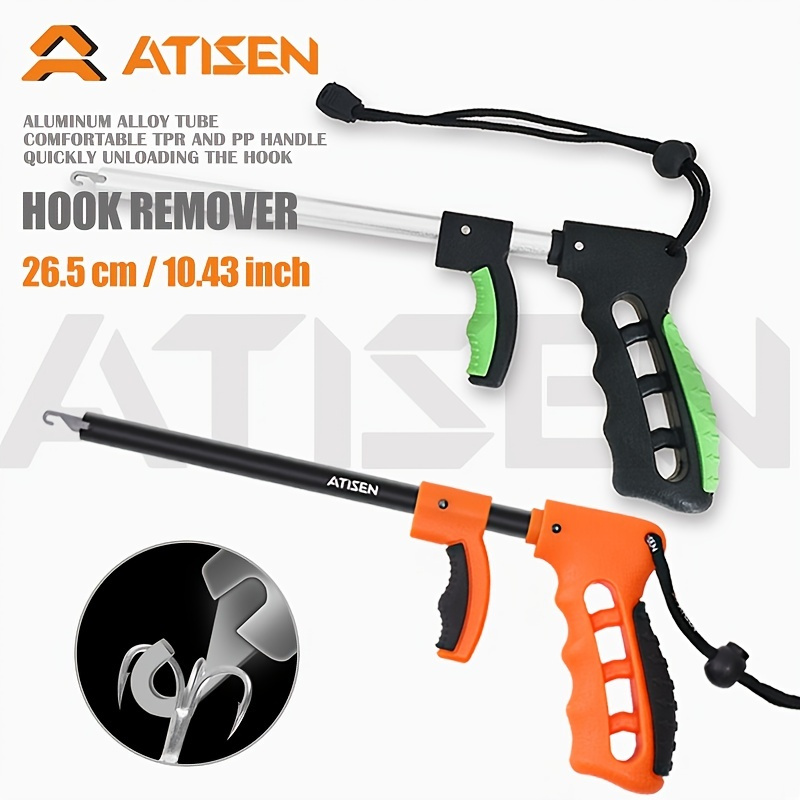 Dropship ATISEN Aluminum Alloy Tube Hook Remover; 304 Stainless Steel Hook;  PP Handle; Outdoor Fishing Accessories to Sell Online at a Lower Price