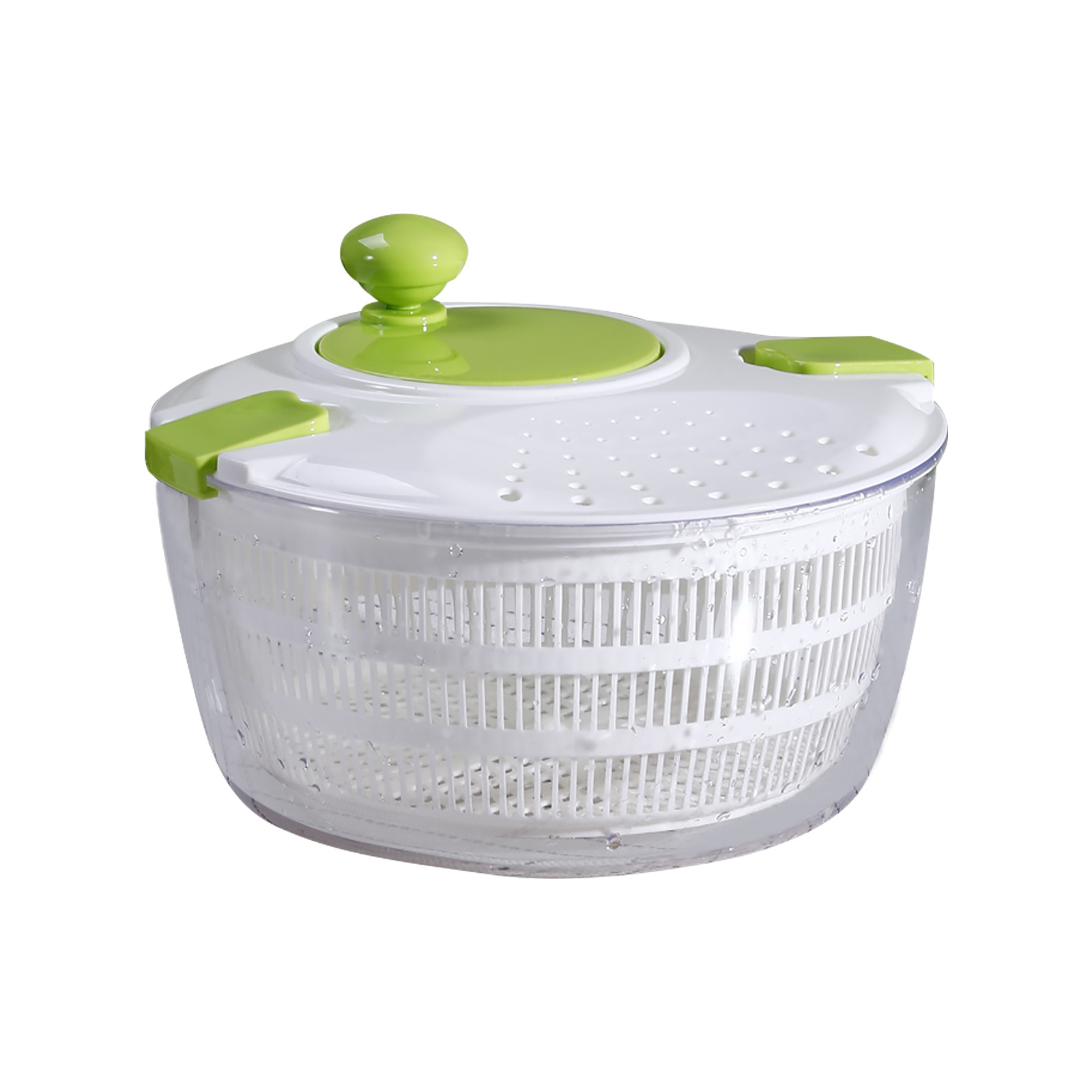 Salad Spinner-2.6 Qt, Small Manual Lettuce Spinner with Built-in