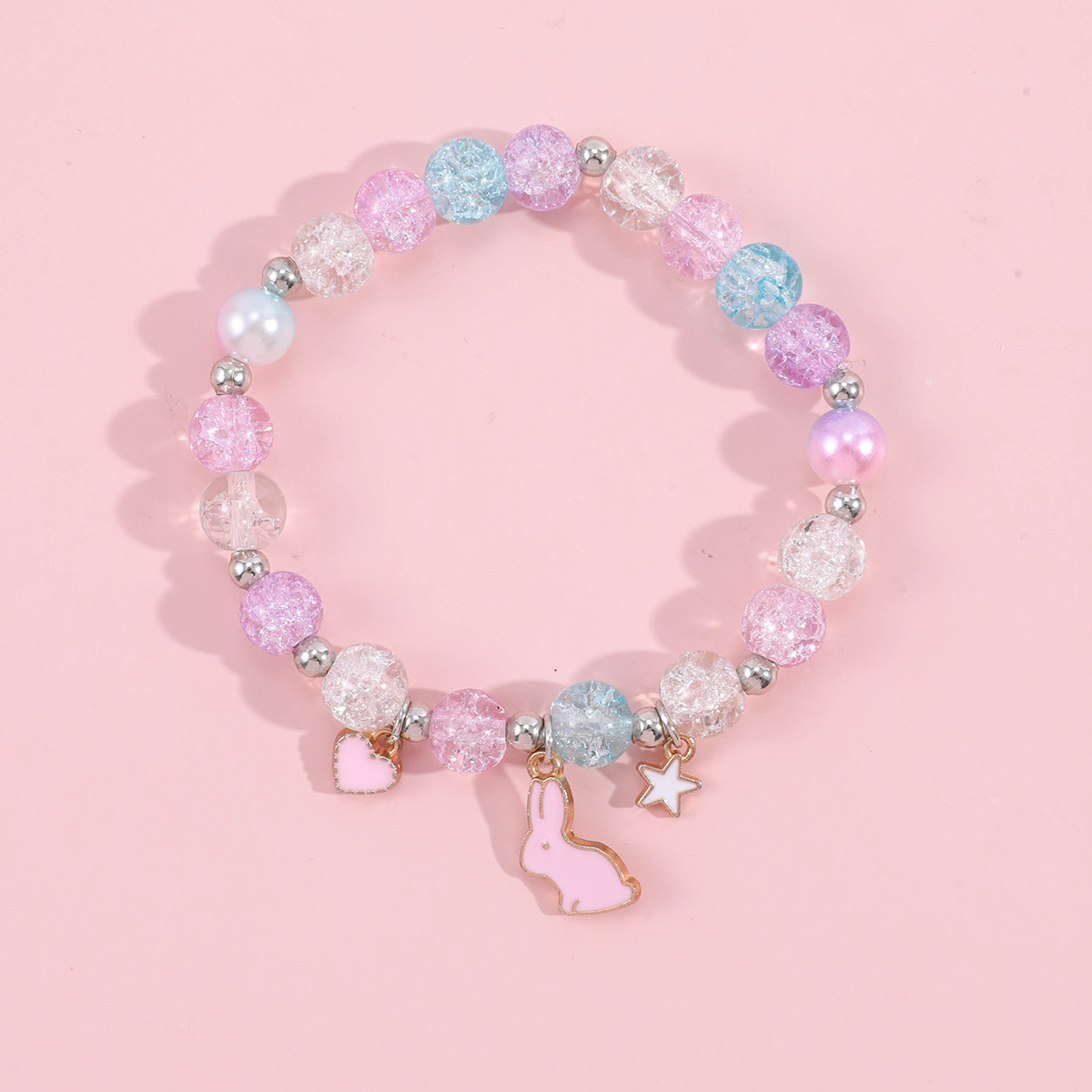 Cute Unicorn Rainbow Pendant Colorful Beaded Bracelet For - Temu