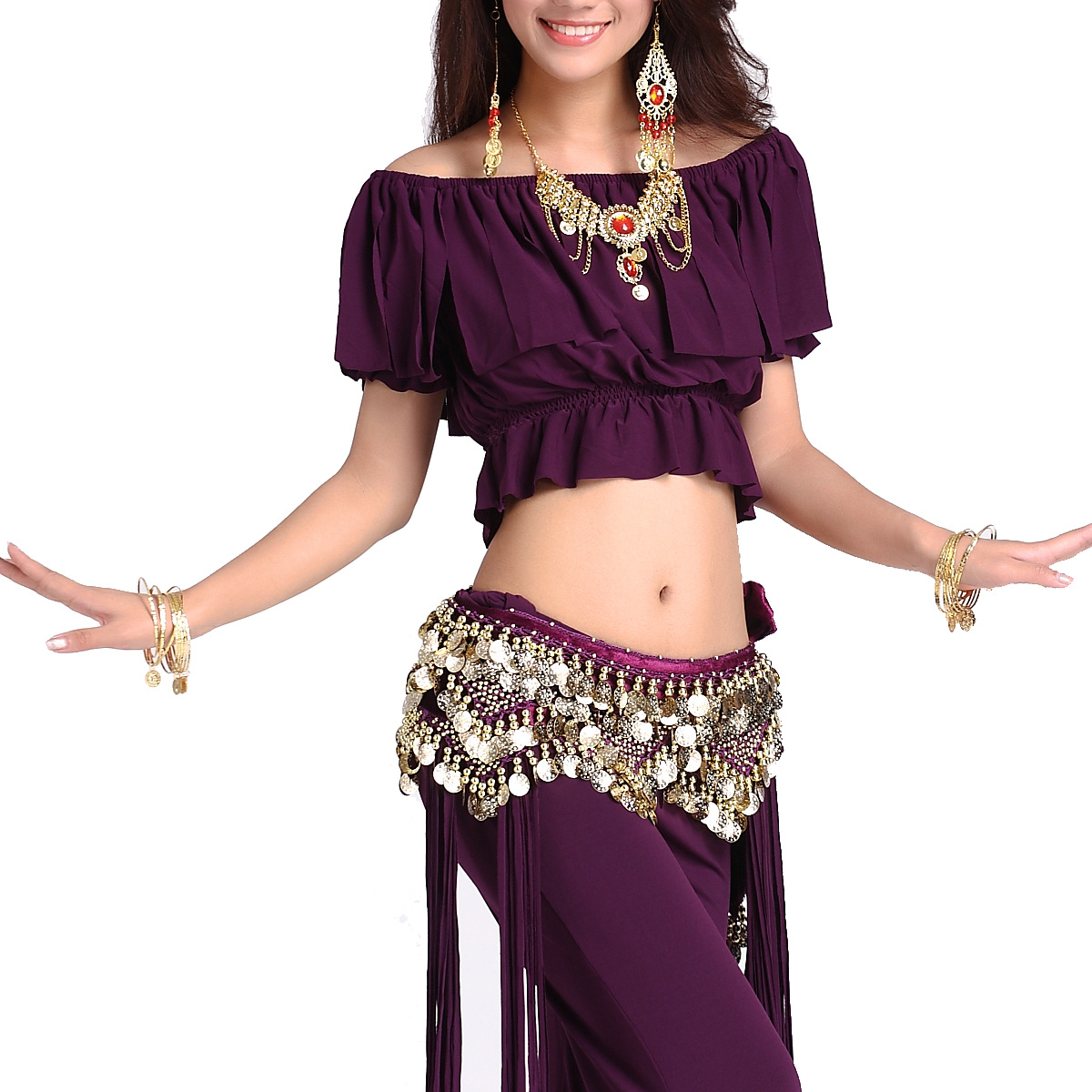 Belly Dance Hip Scarf Wrap Skirt For Women Rave Outfit With Gold Coins And  Beads Accessories Of Halloween Costume Festival Clothing Wrap Hip Skirt Wit