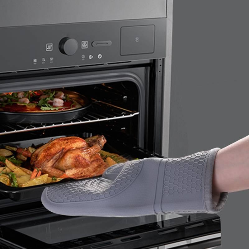 Silicone Oven Mitts, Heat Resistant Mitts, Microwave Oven Double Layer  Baking Oven Insulation Gloves, Non-slip Grip Surfaces And Hanging Loop  Gloves, Kitchen Supplies, Kitchen Gadgets, Accessories - Temu