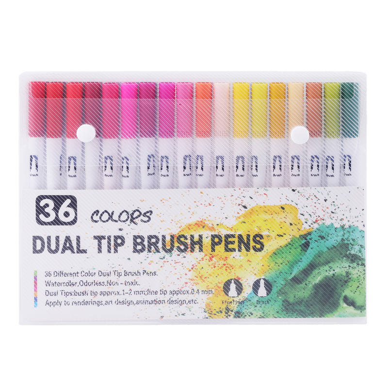Cheap Dual Tip Acrylic Marker Pens 12 24 36 Colors Fine Round Head Soft  Brush Head Art Supplies for Artist Drawing Manga Design