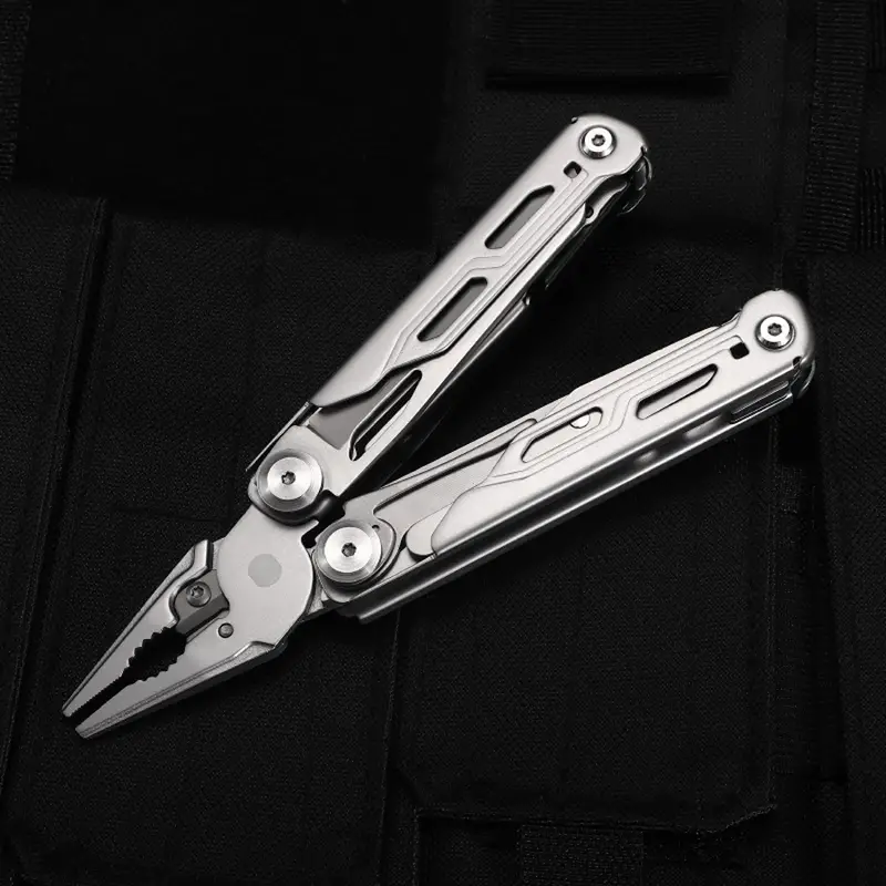18 in 1 stainless steel pliers tool set multifunctional knife nylon sheath more perfect gift for camping survival hiking more details 14