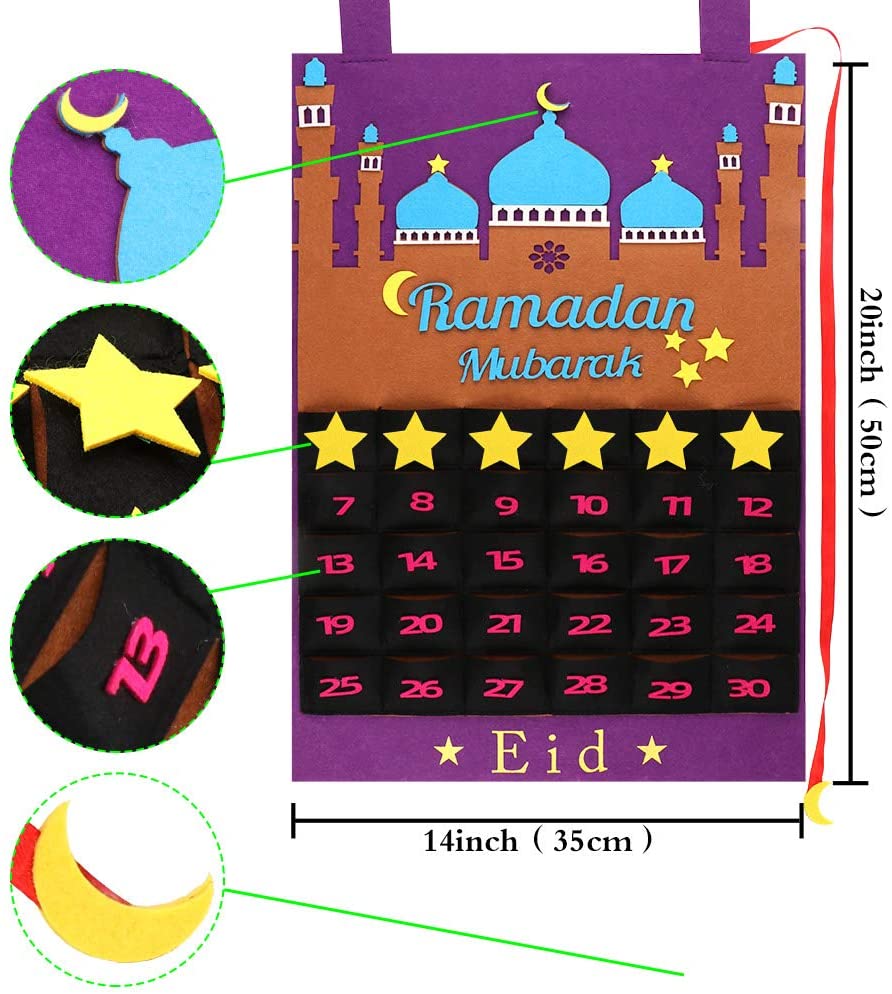 1pcs Calendrier de l’Avent ramadan