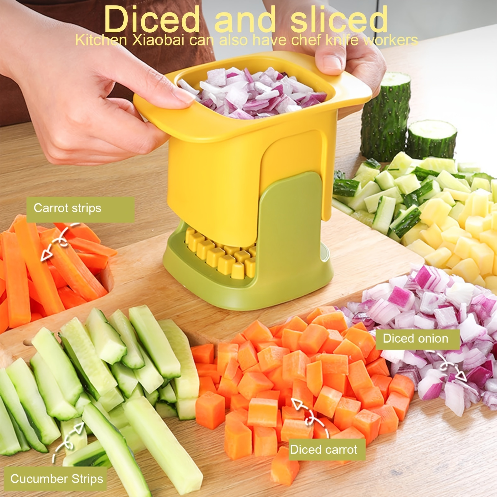 Stainless Steel Crinkle Cut Tool, All-in-One Multifunctional Wavy Chopper Tool Assistant, Suitable for Vegetable Fruit Safe Potato Slicer Cutter