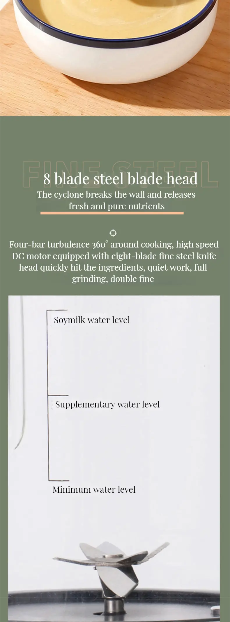 2 11 gal 800ml high boron high temperature resistant visual glass soymilk juicer original juicer household small mini automatic multi functional new wall breaker heating no cooking anti pasting bottom large capacity juicer can squeeze juice details 11