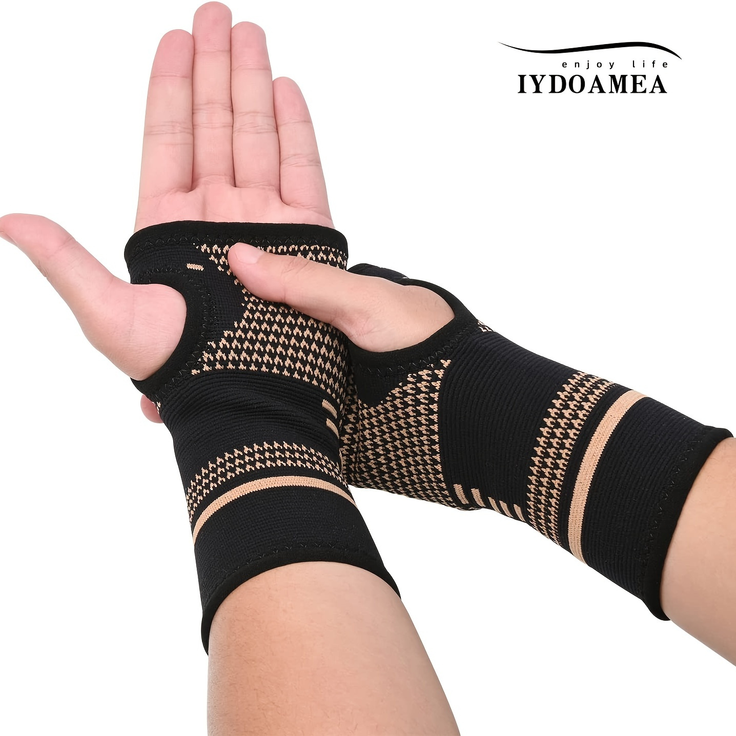 1 Pair Copper Fiber Wrist Compression Sleeves Wrist Support For Women And  Men For Sports - Sports & Outdoors - Temu