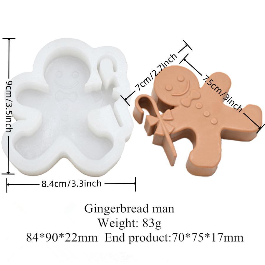 Gingerbread Man Elk 3d Silicone Cake Mold Christmas Cake Pan - Temu