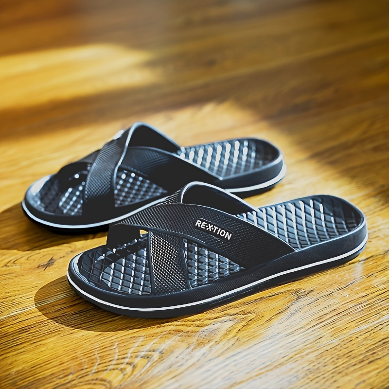 TENGTA Men's Slides Breathable Cool Beach Sandals Flip Flops Fish Mouth Men  Slippers Summer Lightweight Bone Shoes 