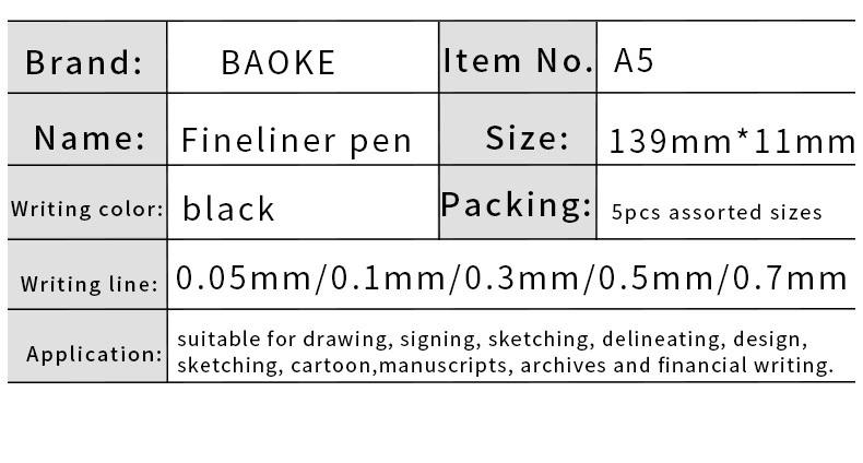 Multi Needle Drafting Pen Set Black Color Ink Art Marker - Temu