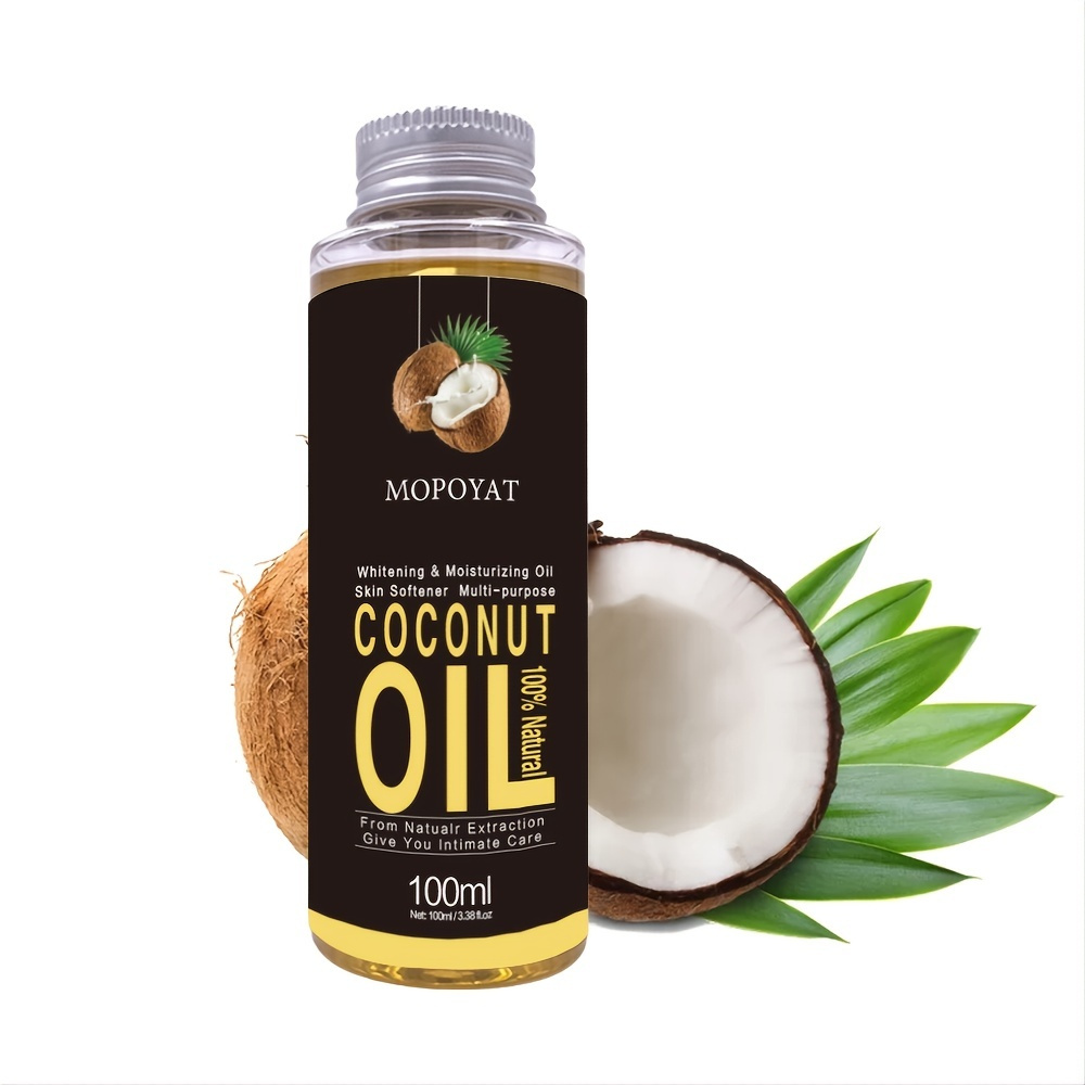 Huile de soin de la peau à la noix de coco naturelle, huile essentielle de  massage blanchissante et hydratante, apaisante pour la peau endommagée et