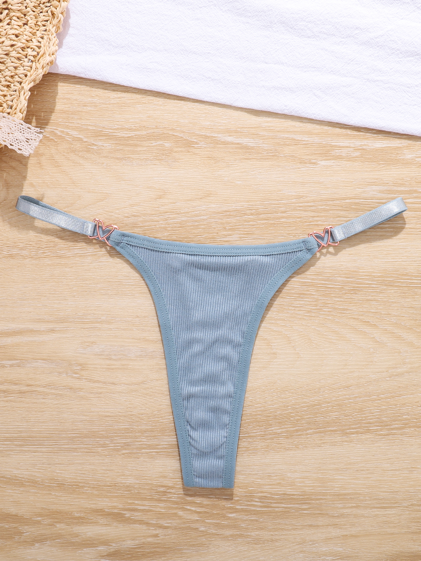 Sexy Ribbed Gstring Thongs, Soft & Comfy Low Waist Thong Panties, Women