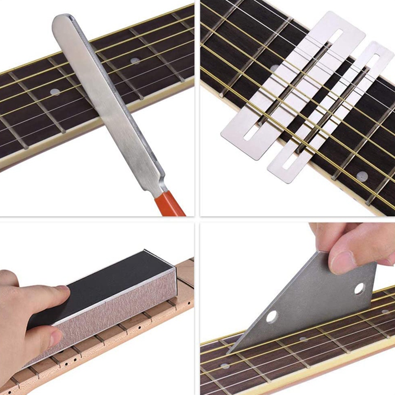 Lime à papier de verre bâton de ponçage lime plate touche de guitare tige  de meulage frette tige de polissage 
