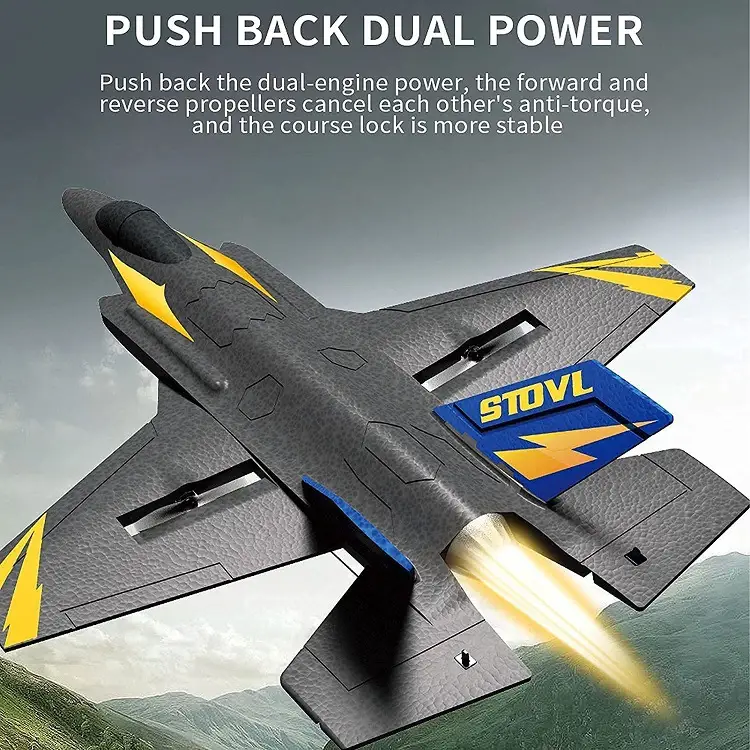 fixed wing model, beginner f35 remote control aircraft child fighter model glider foam adult drone helicopter toy bomber boy fixed wing model details 1