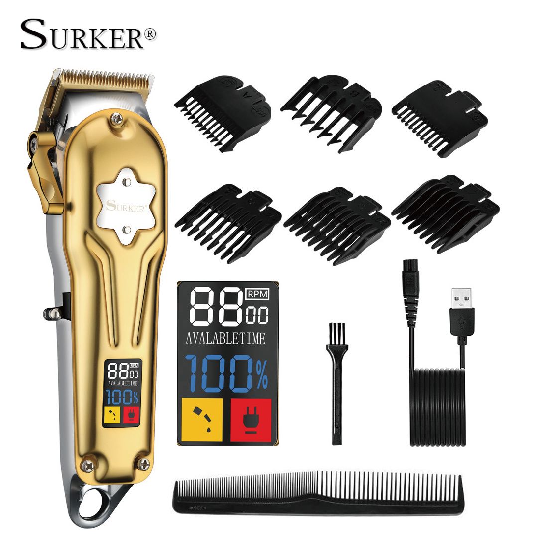 Valentine's Day Gift For Men Hair Clippers For Men T Blade Trimmer Kit  Cordless Professional Clippers For Hair Cutting Kit Beard Trimmer For Men  Barber Clipper With Guide Combs Golden - Appliances -