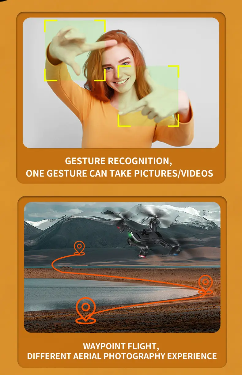 gd94 pro max foldable drone dual camera 5 side obstacle avoidance smart return gesture talking photo more includes carrying bag details 8