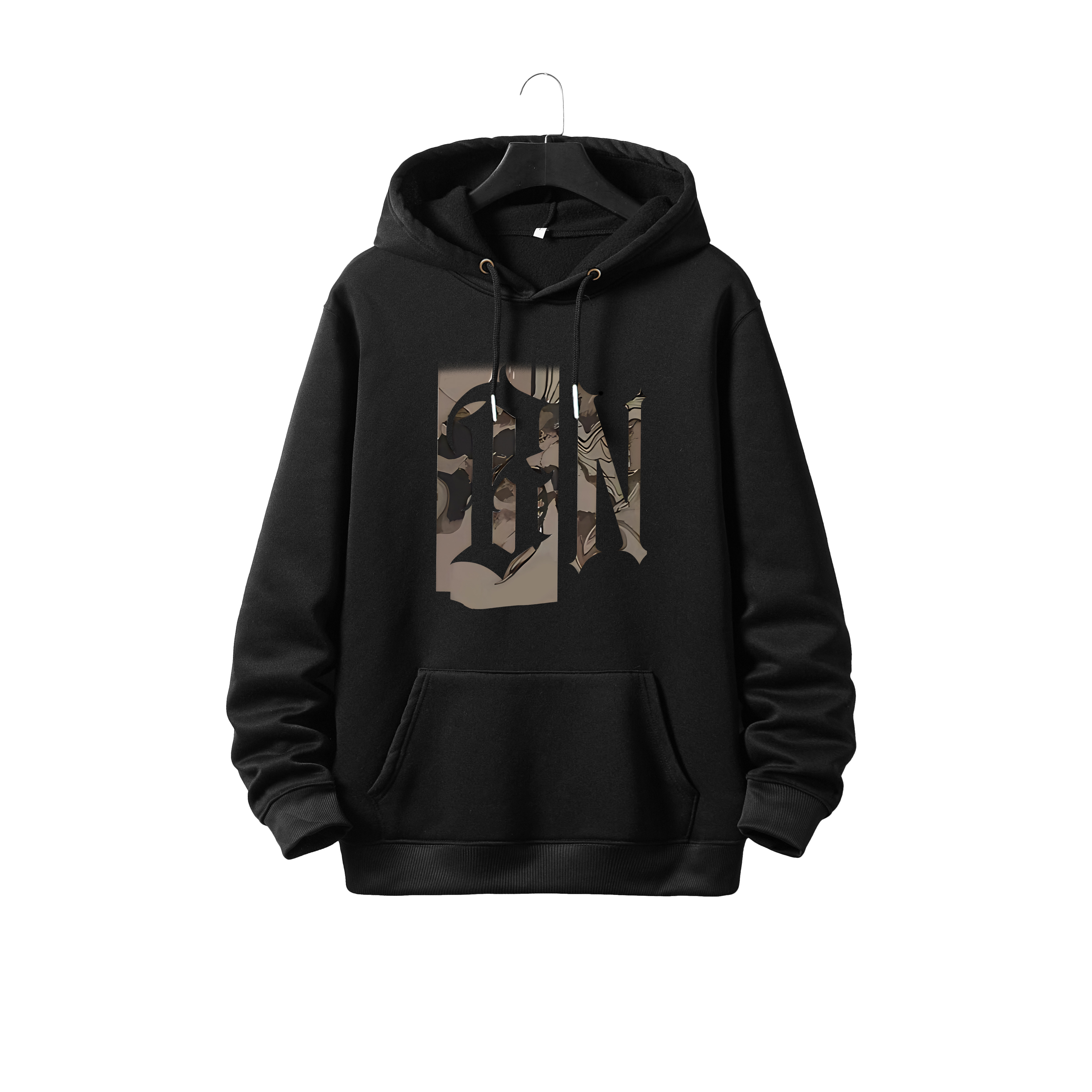 Hoodie with thick clearance drawstring