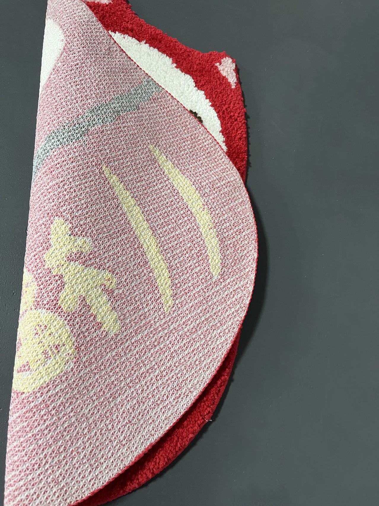 10 Stück Plüschschaum-Bodenmatte Rosa/Weiß: Puzzle-Teppich Schneidbar - Weich & Rutschfest