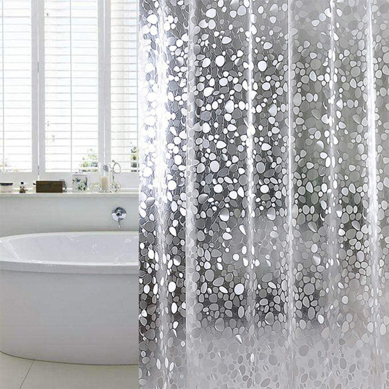 NTBAY - Cortina de ducha transparente de etilvinilacetato, repelente al  agua, para cabina de ducha de baño, cubos de agua, 72 x 72 pulgadas