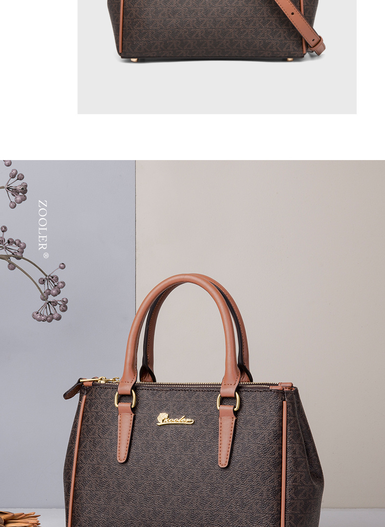 Elegant Zipper Tote Bag, Women's Trendy Double Handle Purse, Casual Large  Shoulder Bag - Temu Belgium